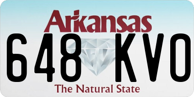 AR license plate 648KVO