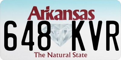 AR license plate 648KVR