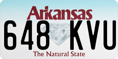 AR license plate 648KVU