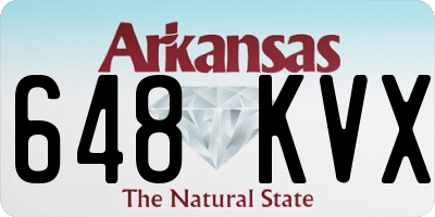 AR license plate 648KVX