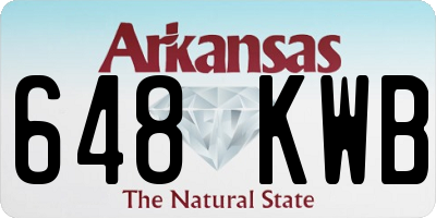 AR license plate 648KWB