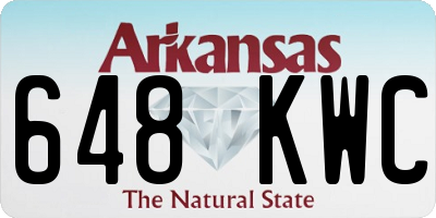 AR license plate 648KWC