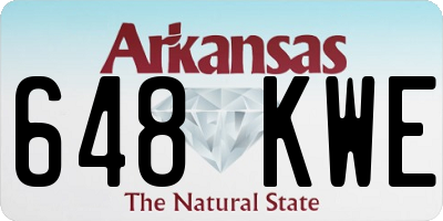 AR license plate 648KWE