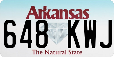 AR license plate 648KWJ