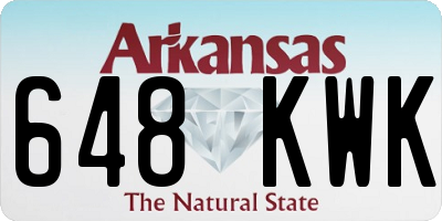 AR license plate 648KWK