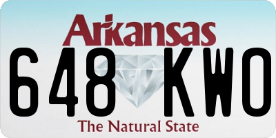 AR license plate 648KWO