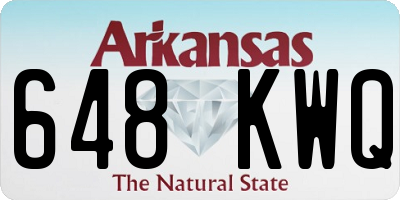 AR license plate 648KWQ