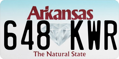 AR license plate 648KWR