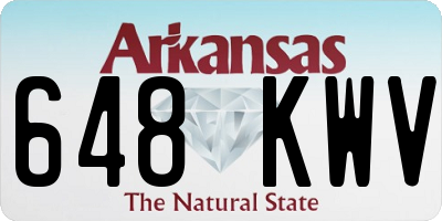 AR license plate 648KWV