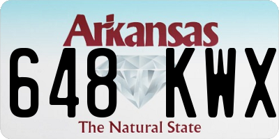 AR license plate 648KWX