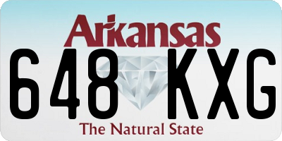 AR license plate 648KXG