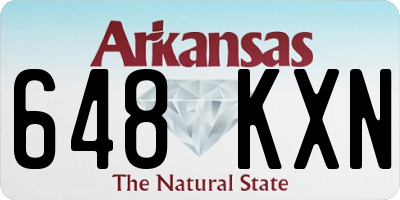 AR license plate 648KXN