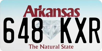 AR license plate 648KXR