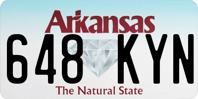AR license plate 648KYN