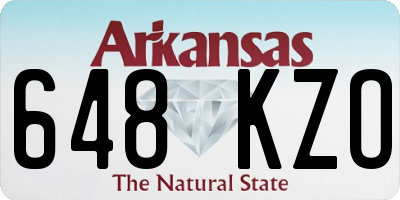 AR license plate 648KZO