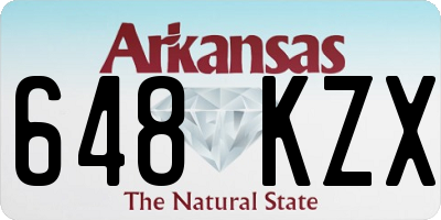AR license plate 648KZX