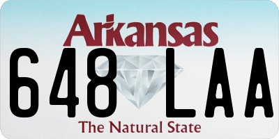 AR license plate 648LAA