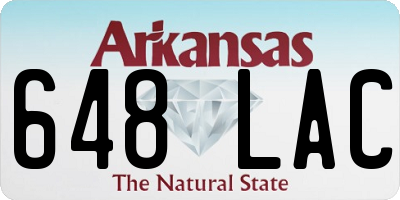 AR license plate 648LAC
