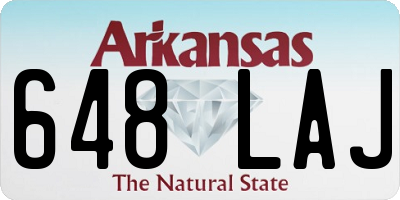 AR license plate 648LAJ