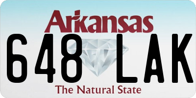 AR license plate 648LAK