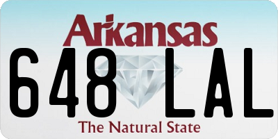 AR license plate 648LAL