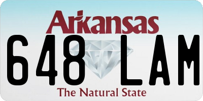 AR license plate 648LAM