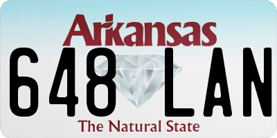 AR license plate 648LAN