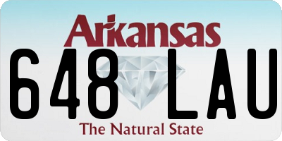 AR license plate 648LAU