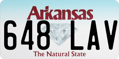 AR license plate 648LAV