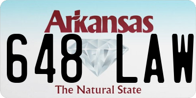 AR license plate 648LAW