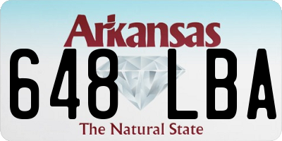 AR license plate 648LBA