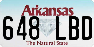 AR license plate 648LBD