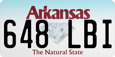 AR license plate 648LBI