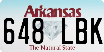 AR license plate 648LBK