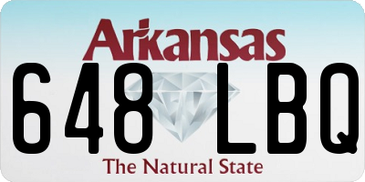 AR license plate 648LBQ