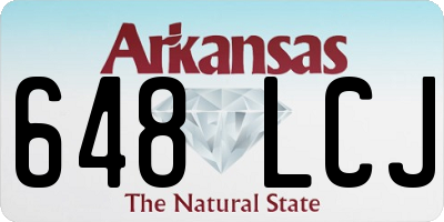 AR license plate 648LCJ