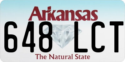 AR license plate 648LCT