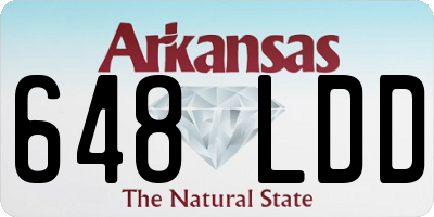 AR license plate 648LDD
