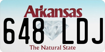 AR license plate 648LDJ