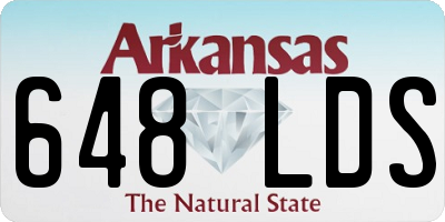 AR license plate 648LDS