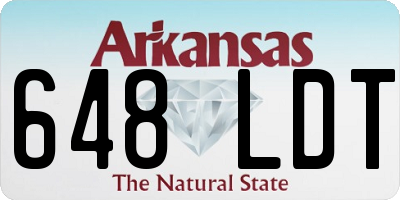 AR license plate 648LDT