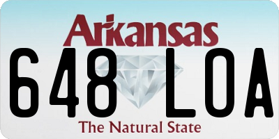 AR license plate 648LOA