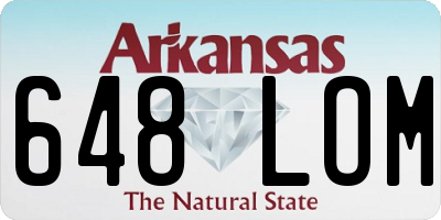 AR license plate 648LOM