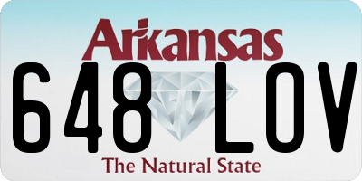 AR license plate 648LOV