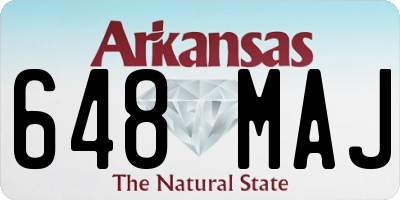 AR license plate 648MAJ