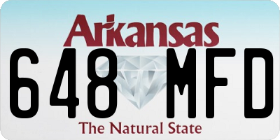 AR license plate 648MFD
