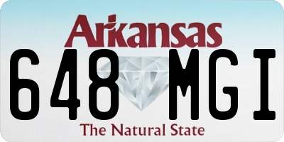 AR license plate 648MGI