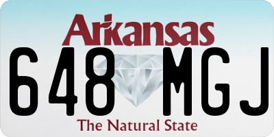 AR license plate 648MGJ
