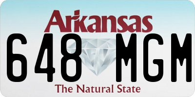 AR license plate 648MGM