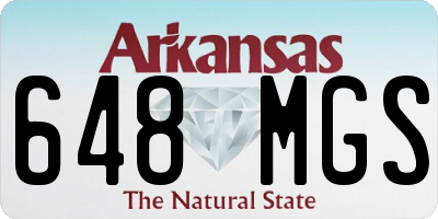 AR license plate 648MGS